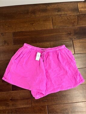 GAP Hot Pink Drawstring Lounge Shorts